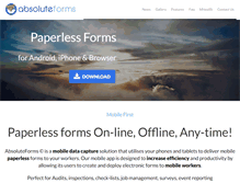 Tablet Screenshot of absoluteforms.com